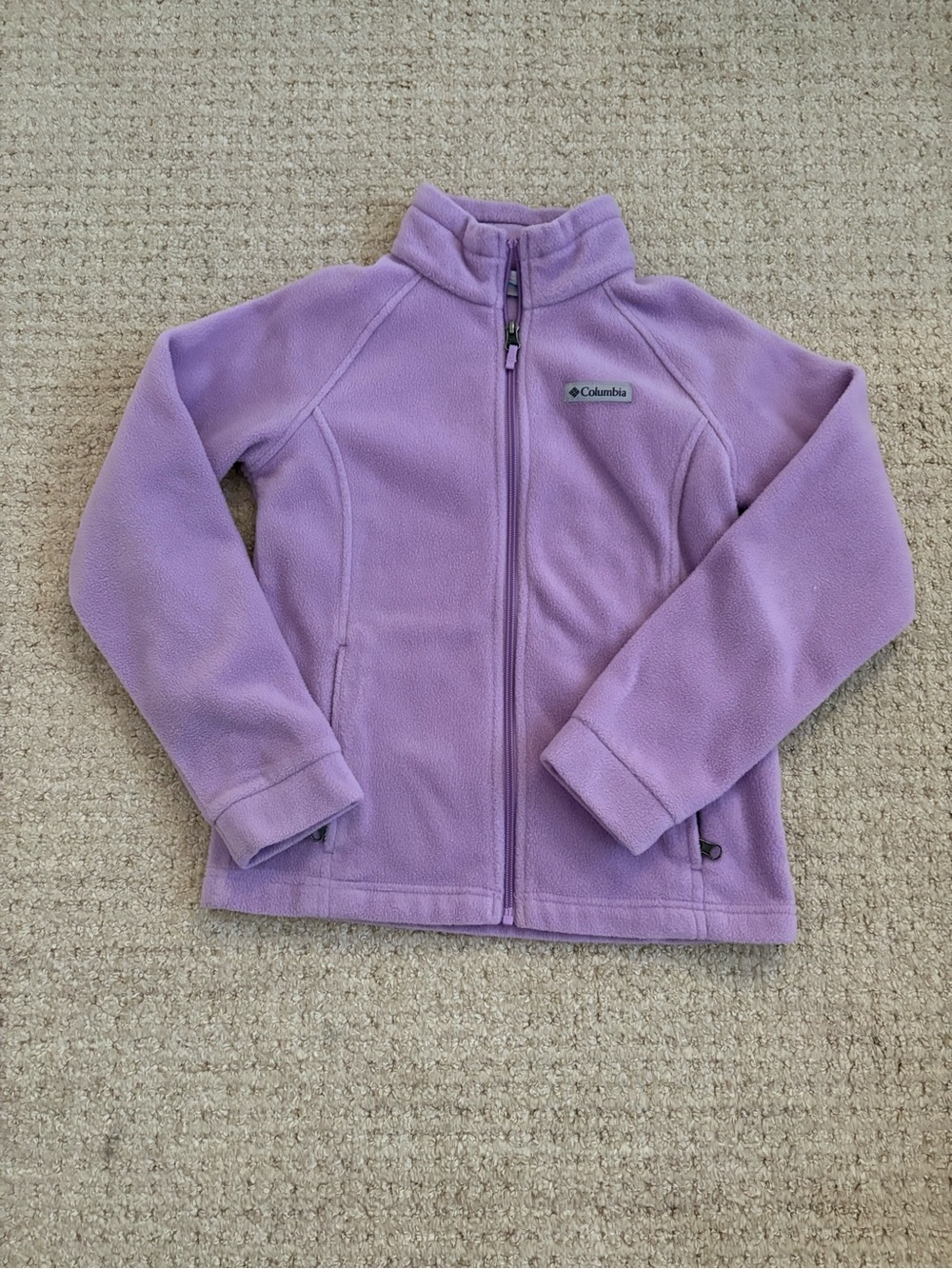 Girls Columbia Light Purple Fleece Jacket